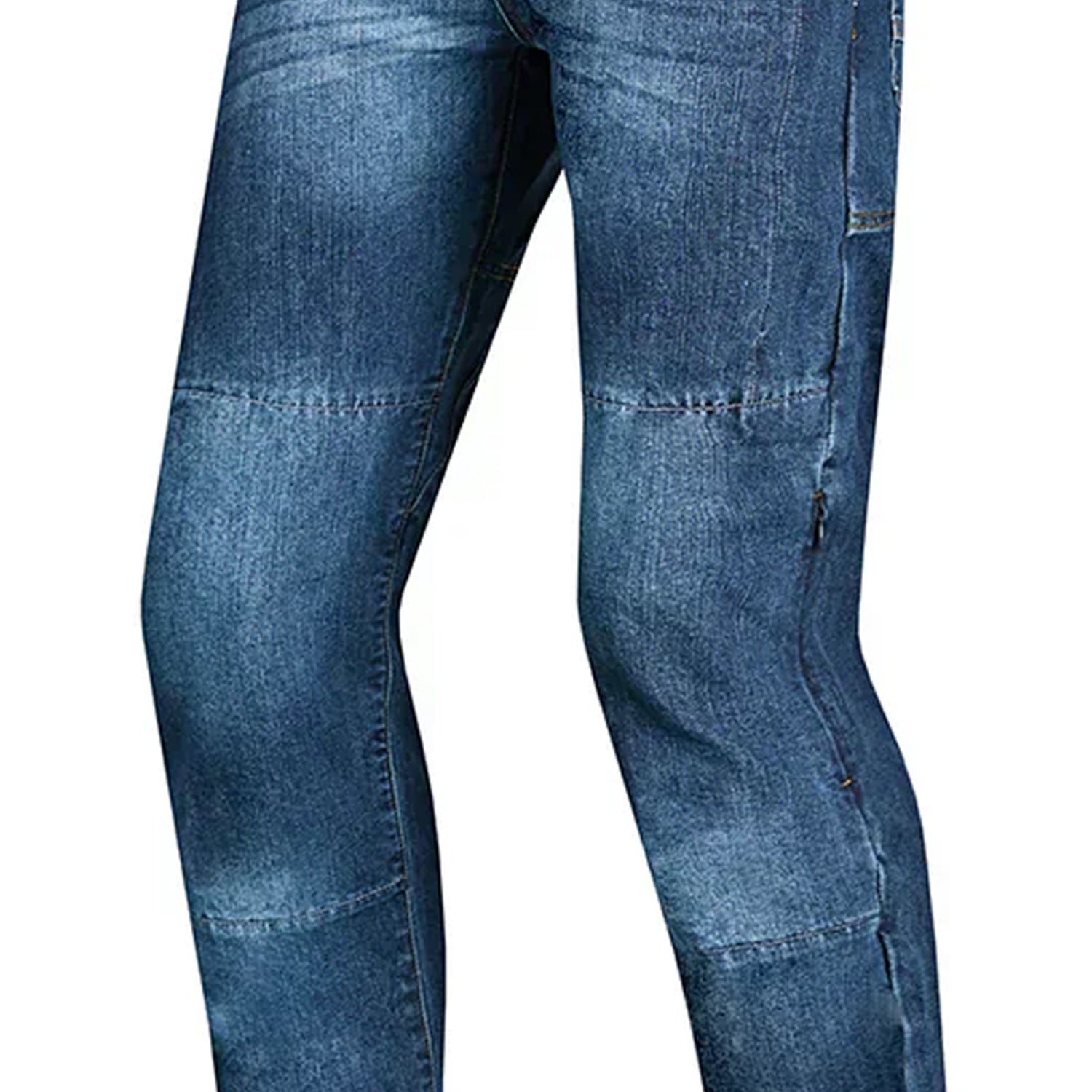 BELA KEVIN MEN MOTORCYCLE DENIM JEANS 34L DARK RANDOM BLUE