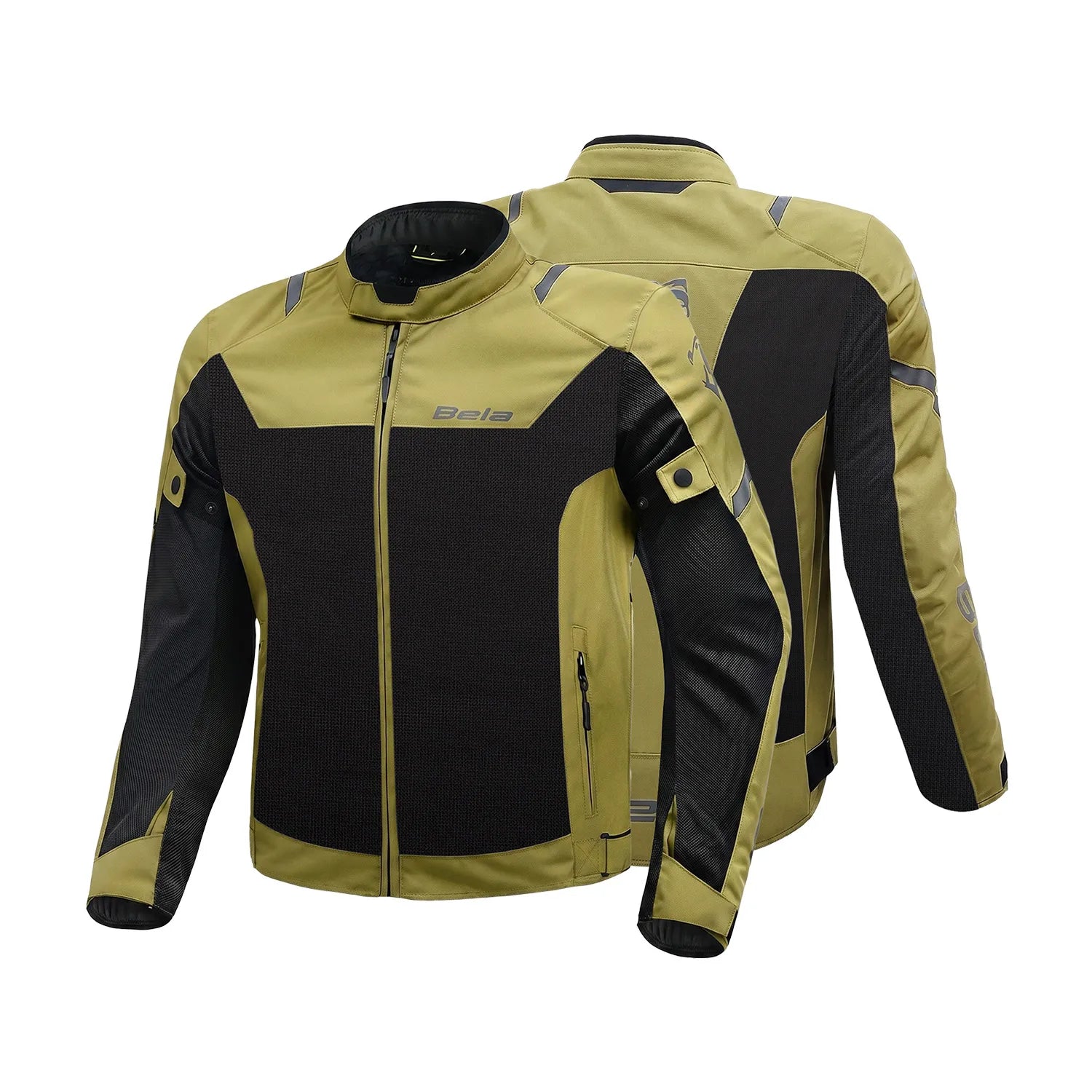 BELA MESH PRO 2.0 MAN MOTORCYCLE SUMMER JACKET BROWN OLIVE BLACK