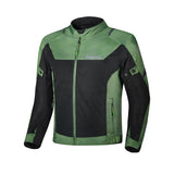 Chaqueta moto verano hombre BELA Mesh Pro oliva negro vista frontal 