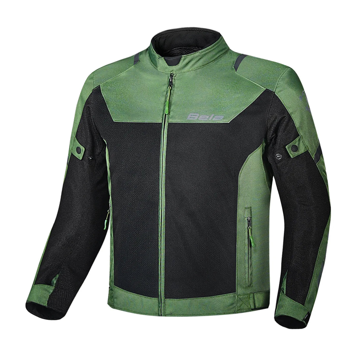 BELA MESH PRO MAN MOTORCYCLE TEXTILE JACKET OLIVE BLACK