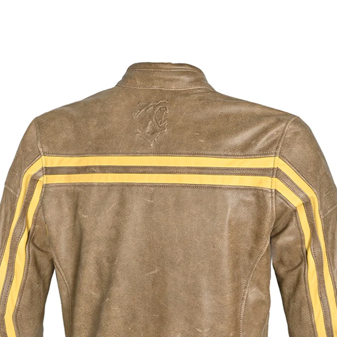 Bela Night Hawk Motorcycle Leather Jacket Brown