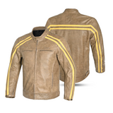 Bela Night Hawk Motorcycle Leather Jacket Brown