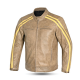 Bela Night Hawk Motorcycle Leather Jacket Brown