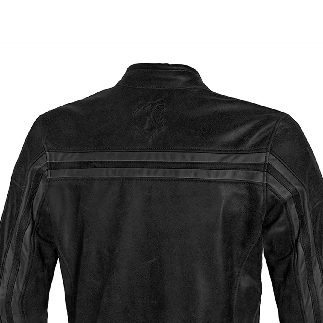 Bela Night Hawk - Leather motorcycle jacket  - Black Grey