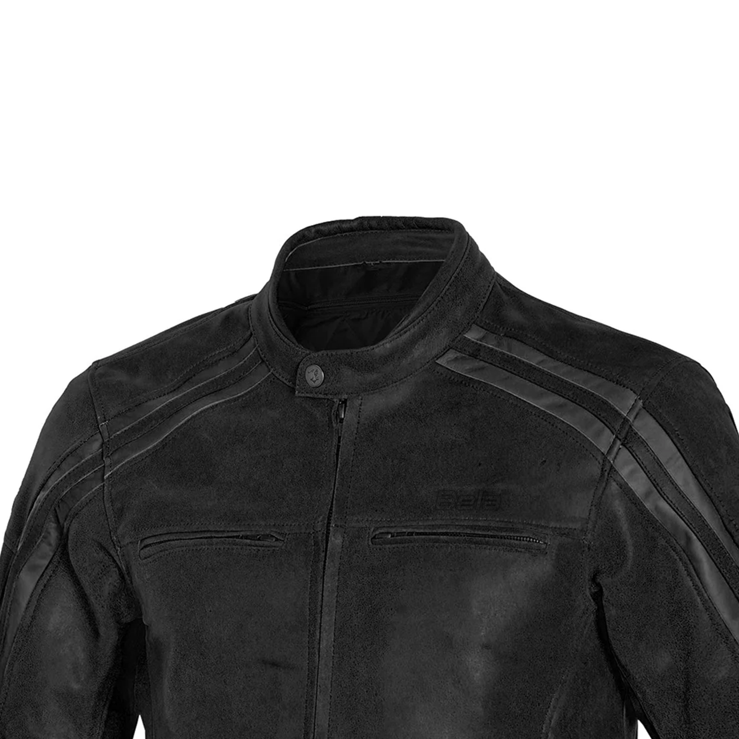 Bela Night Hawk - Leather motorcycle jacket  - Black Grey