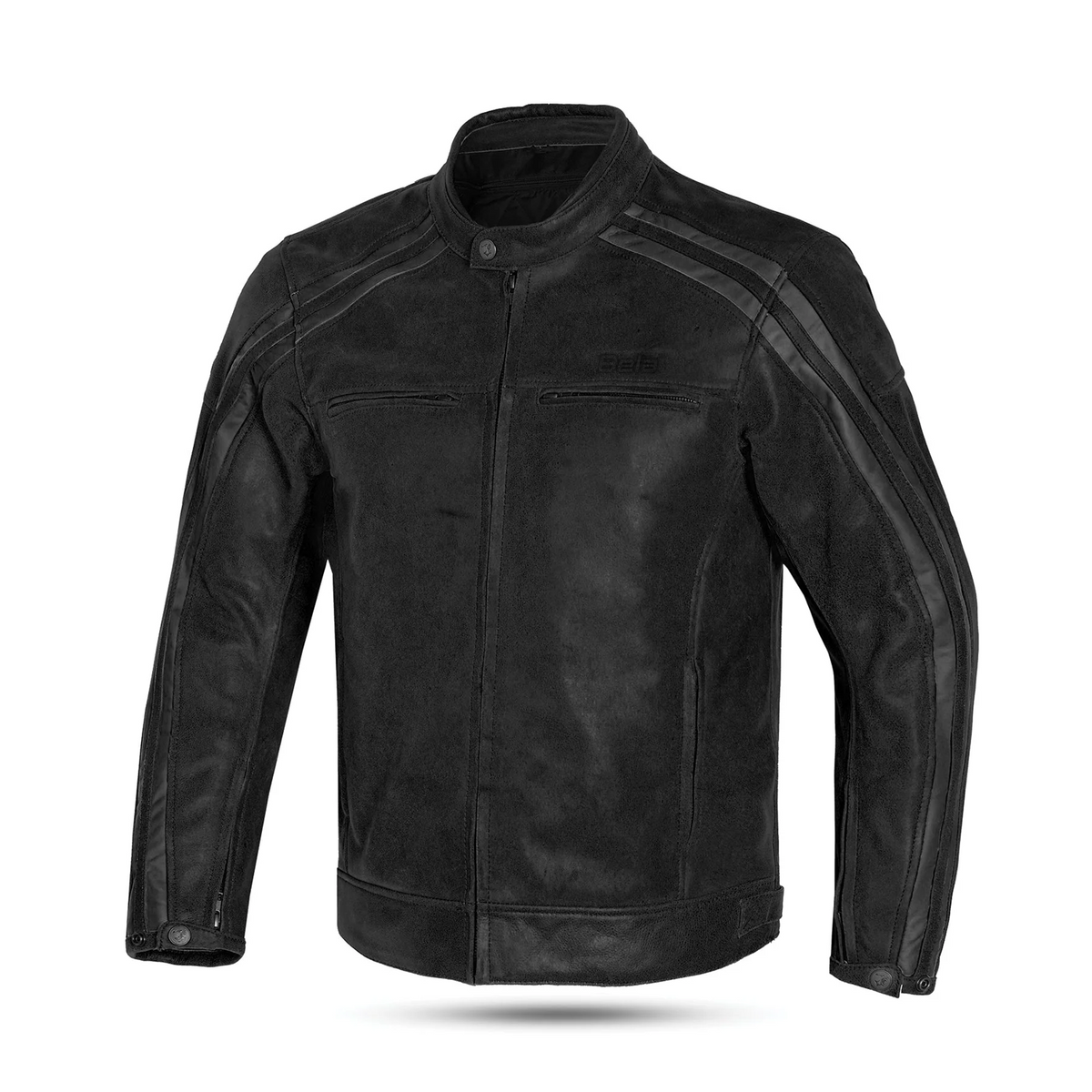 Bela Night Hawk - Leather motorcycle jacket  - Black Grey