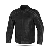 Bela Night Hawk - Leather motorcycle jacket  - Black Grey