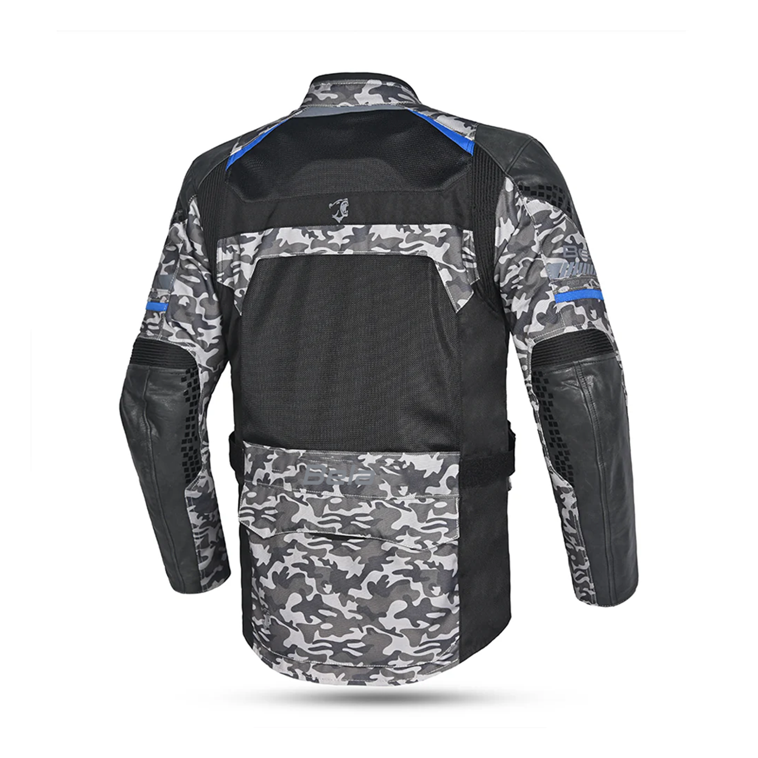BELA Onsaker Motorcycle Textile Jacket Camo Blue Black