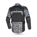 BELA Onsaker Motorcycle Textile Jacket Camo Blue Black