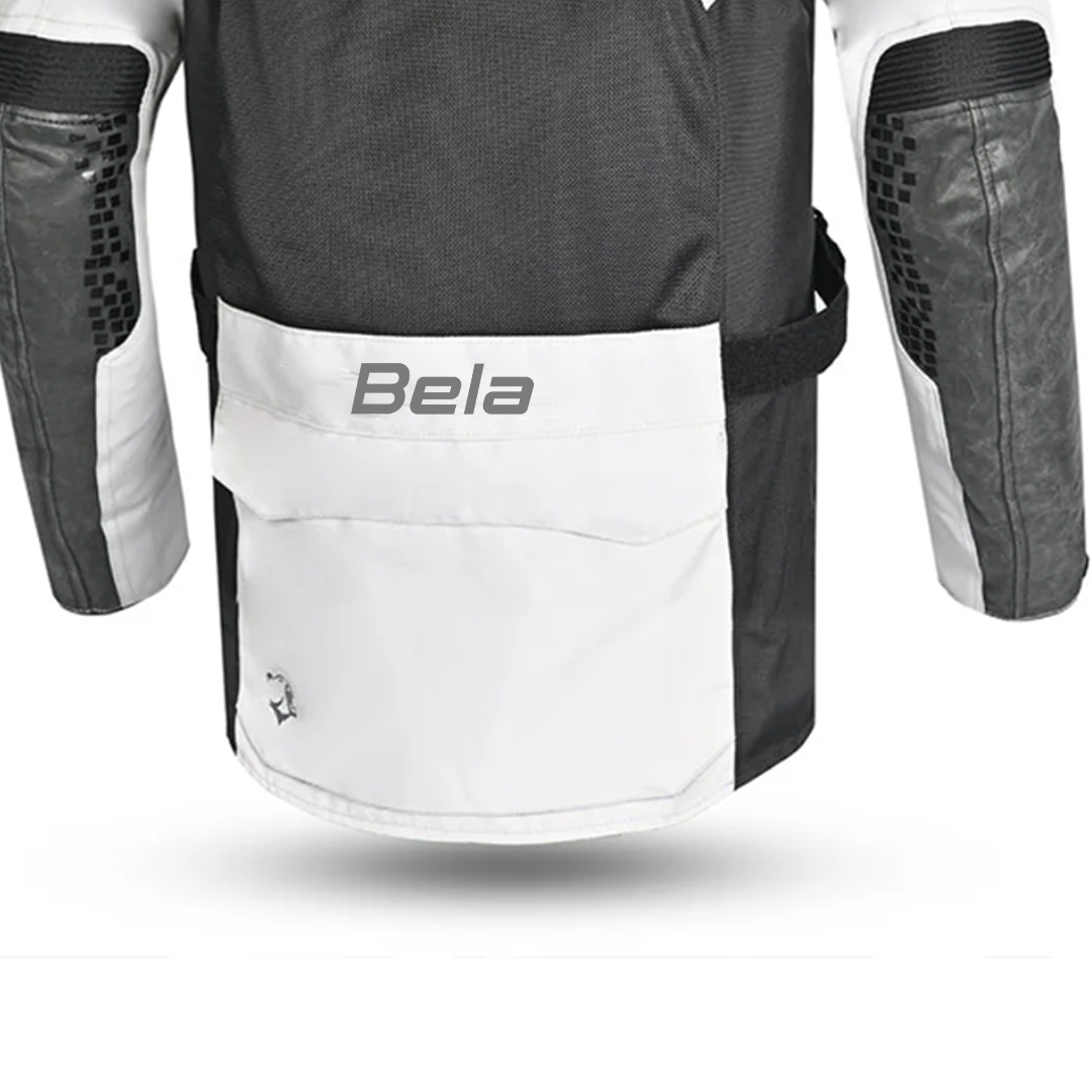 BELA Onsaker Motorcycle Textile Jacket White Black Blue