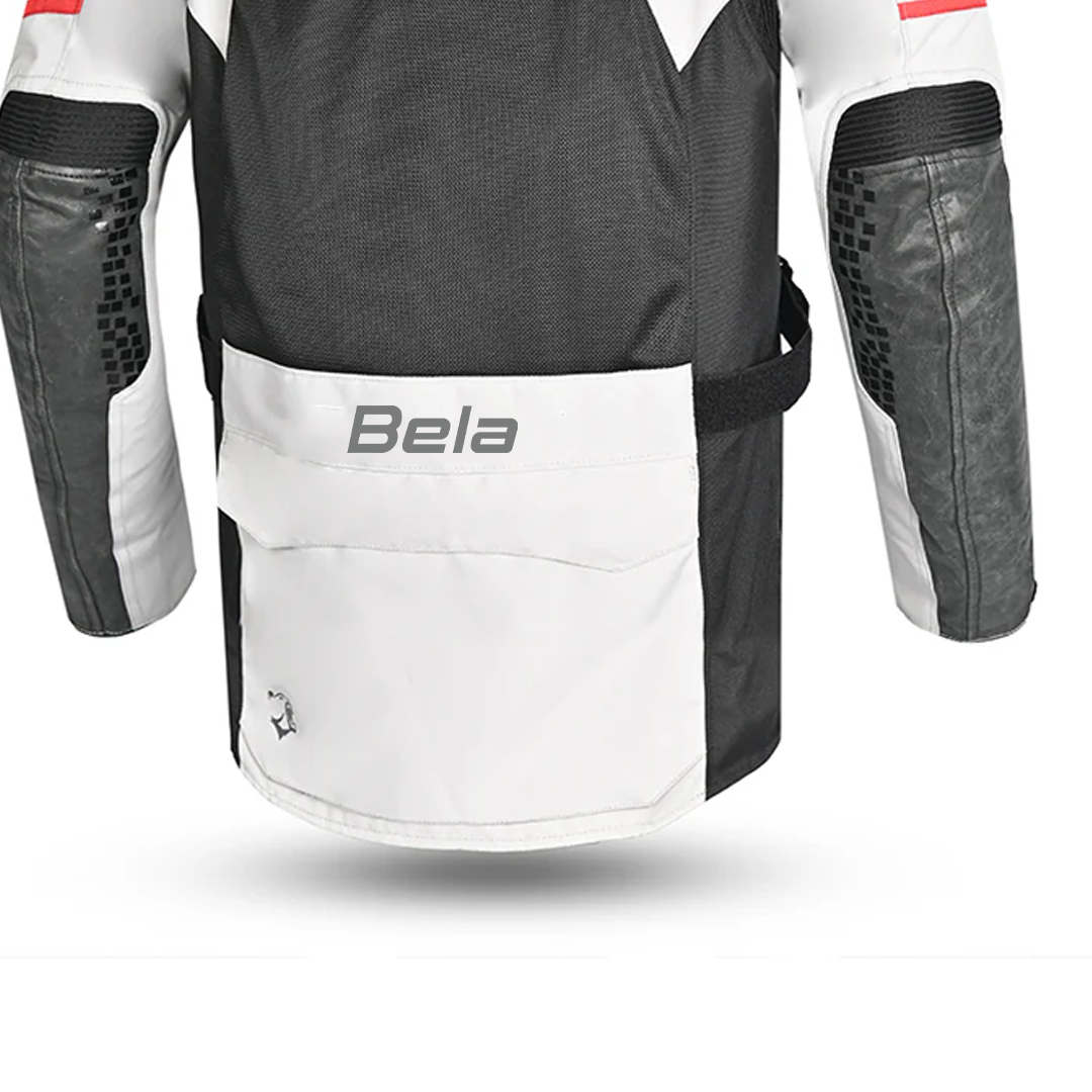 BELA Onsaker Men's Motorcycle Textile Jacket White Black Red