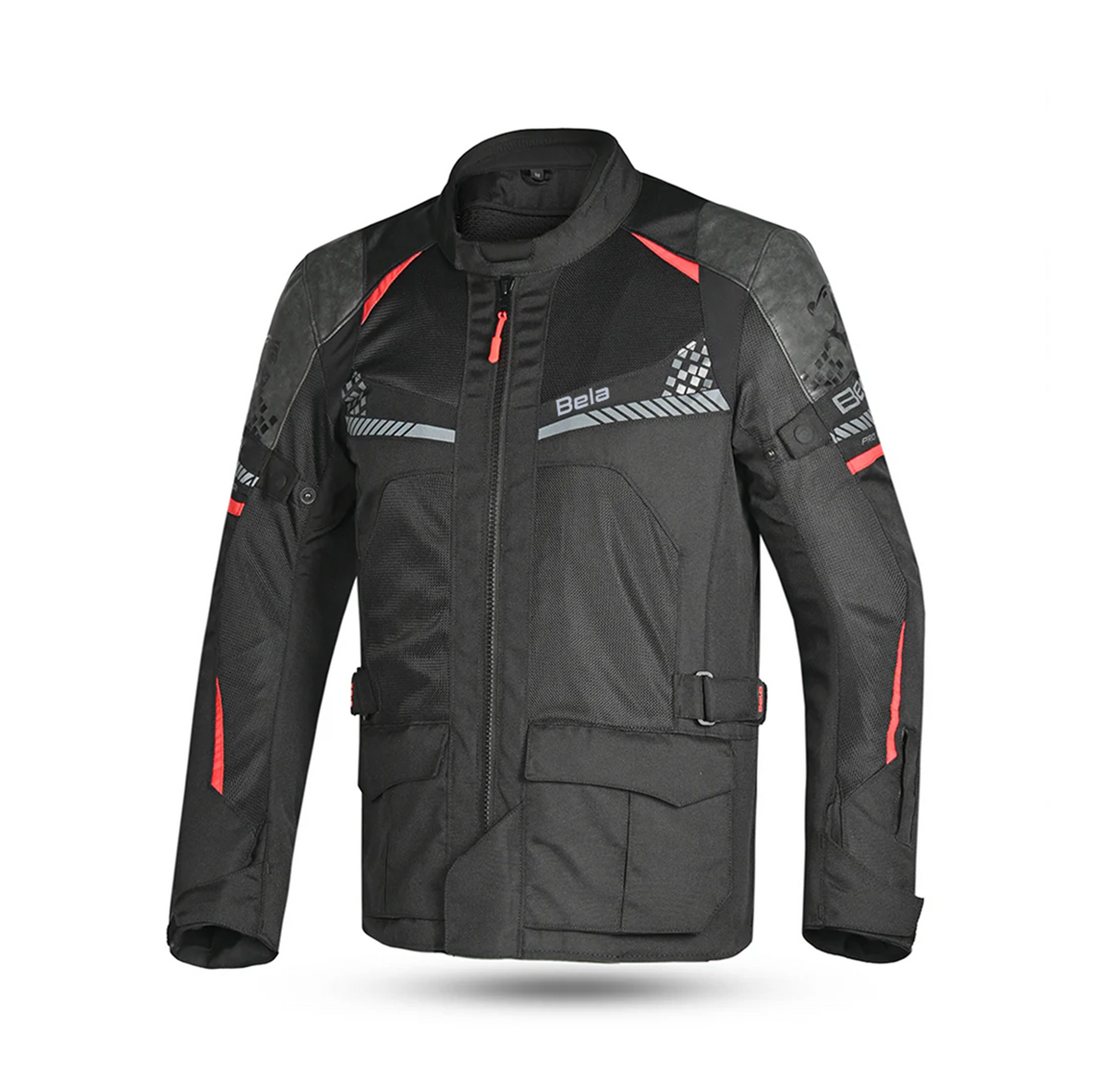 BELA Onsaker Motorcycle Textile touring Jacket Black Red