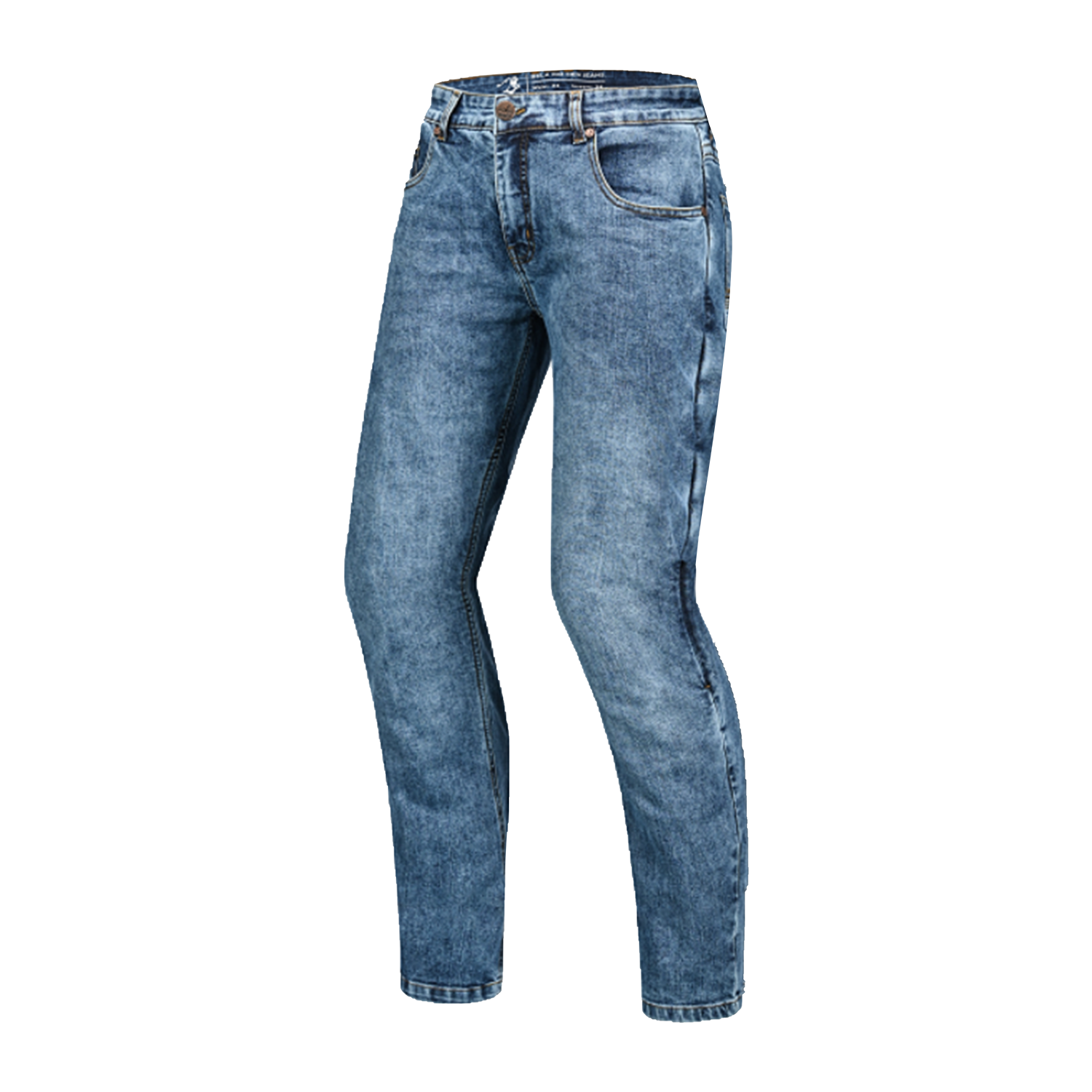 BELA RIO MEN MOTORCYCLE DENIM JEANS 34L RANDOM BLUE