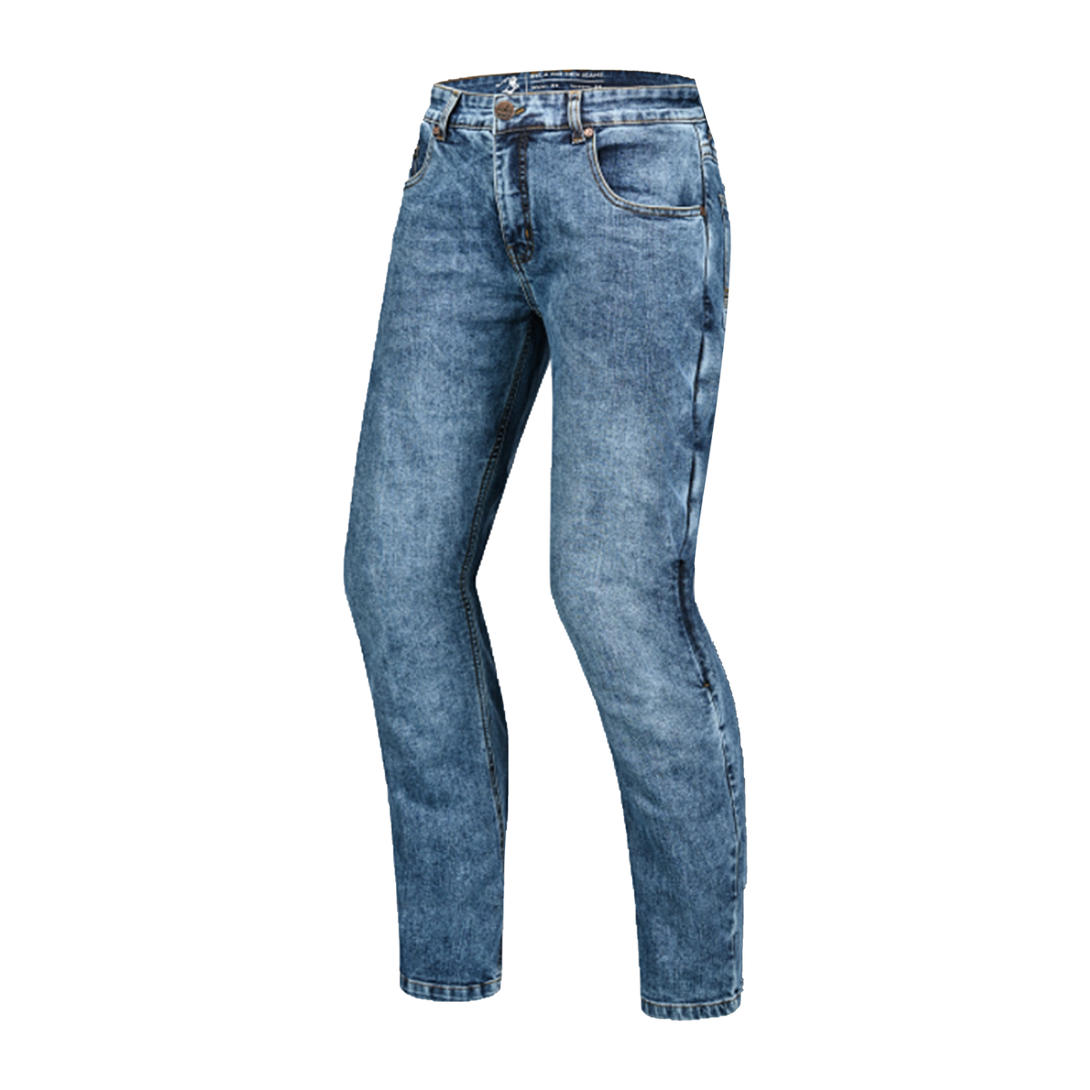 BELA RIO MEN MOTORCYCLE DENIM JEANS 34L RANDOM BLUE