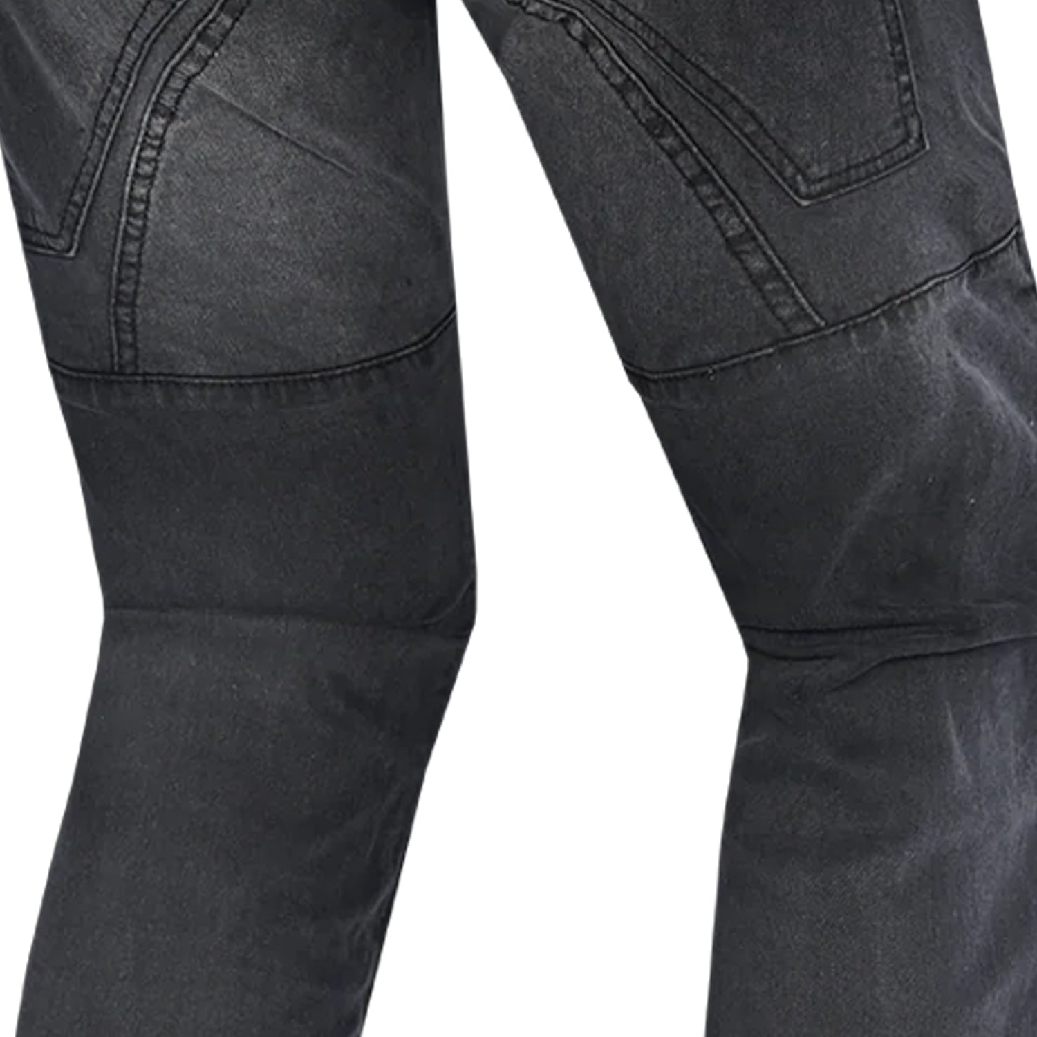 BELA ROCKER MEN MOTORCYCLE DENIM JEANS 34L BLACK SPRAY