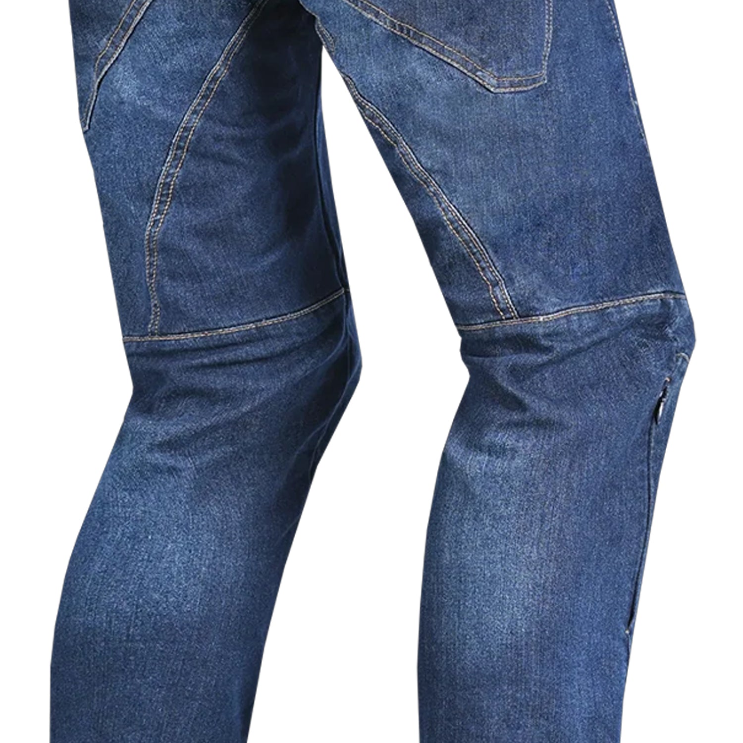 BELA ROCKER MEN MOTORCYCLE DENIM JEANS 34L BLUE SPRAY