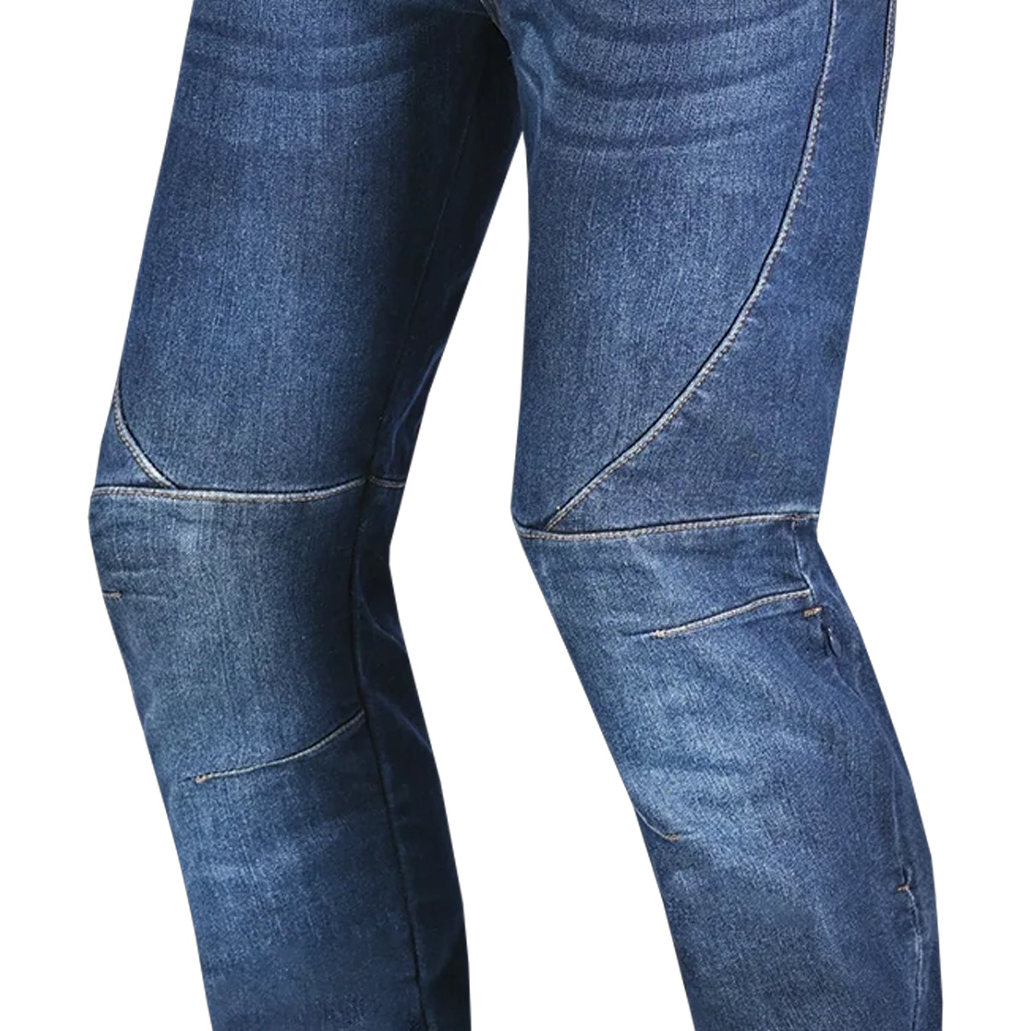 BELA ROCKER MEN MOTORCYCLE DENIM JEANS 34L BLUE SPRAY