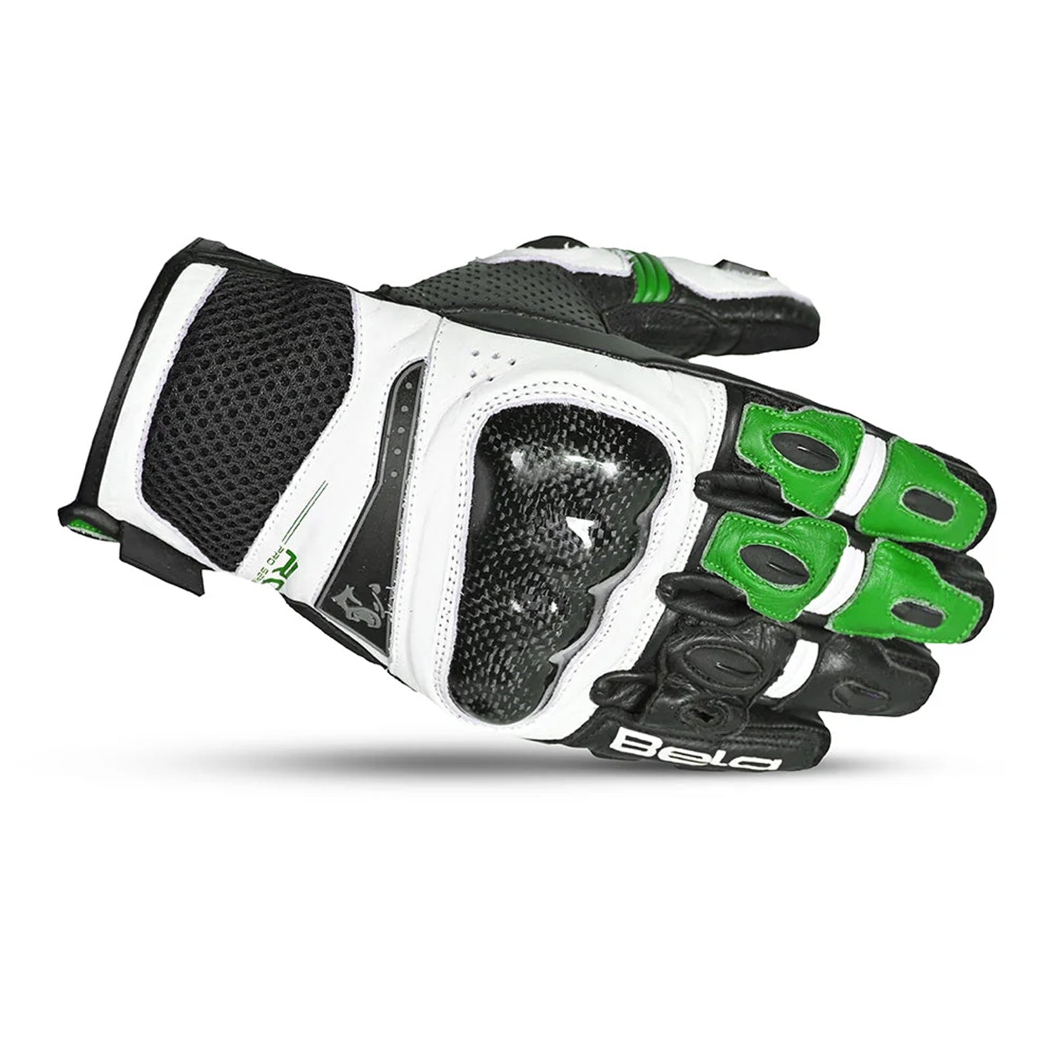 BELA Rocket Short Gloves White Green Black