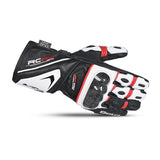 BELA Rocket Long Motorcycle Gloves White/Red/Black
