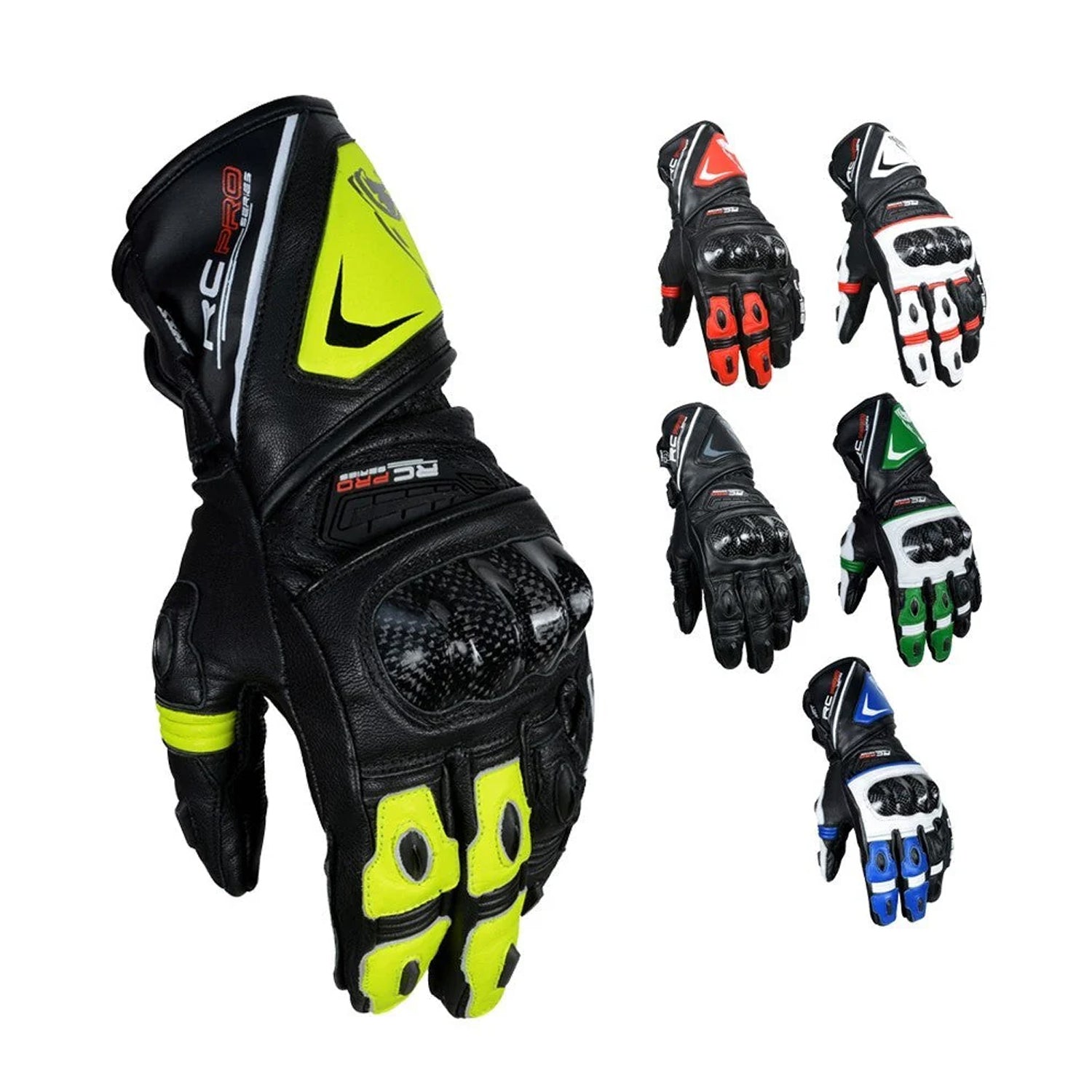 Bela Rocket Long Racing Gloves White Black Green