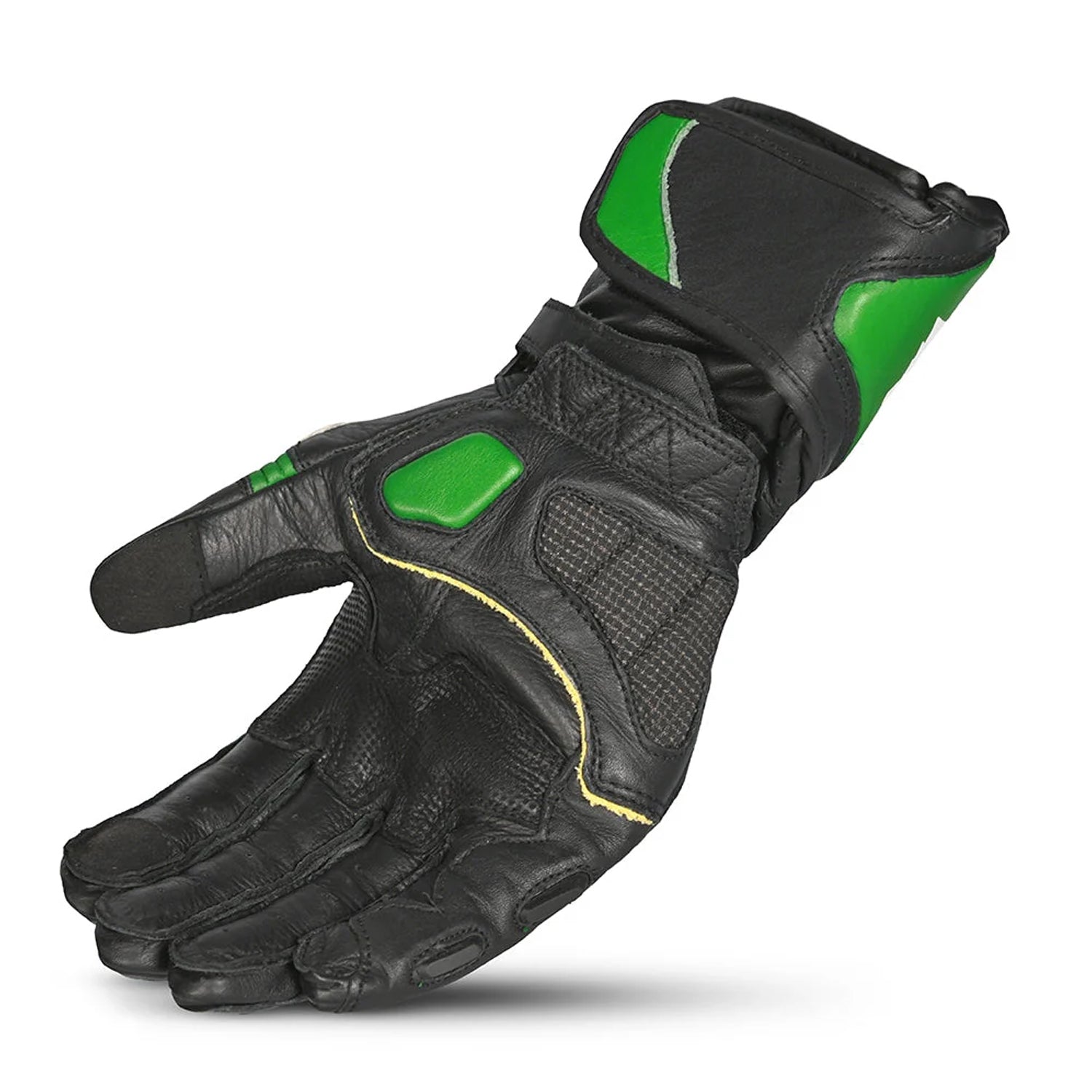 Bela Rocket Long Racing Gloves White Black Green