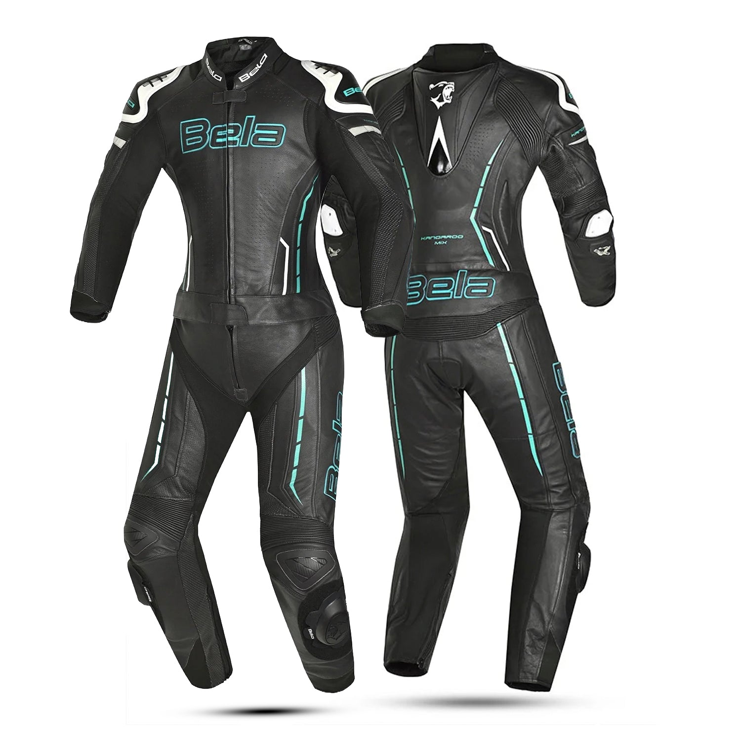 BELA - 2PC Rocket Lady Mix Kanga Jumpsuit Black/Blue