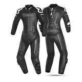 Bela Rocket 2-PC Mix Kangaroo Motorcycle Lady Suits Black/White