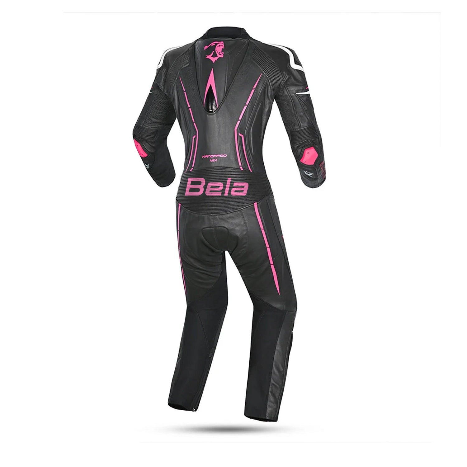 BELA Rocket Lady Mix Kangaroo 1-PC Motorcycle racing Suits White/Black/Pink