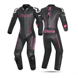 BELA Rocket Lady Mix Kangaroo 1-PC Motorcycle racing Suits White/Black/Pink