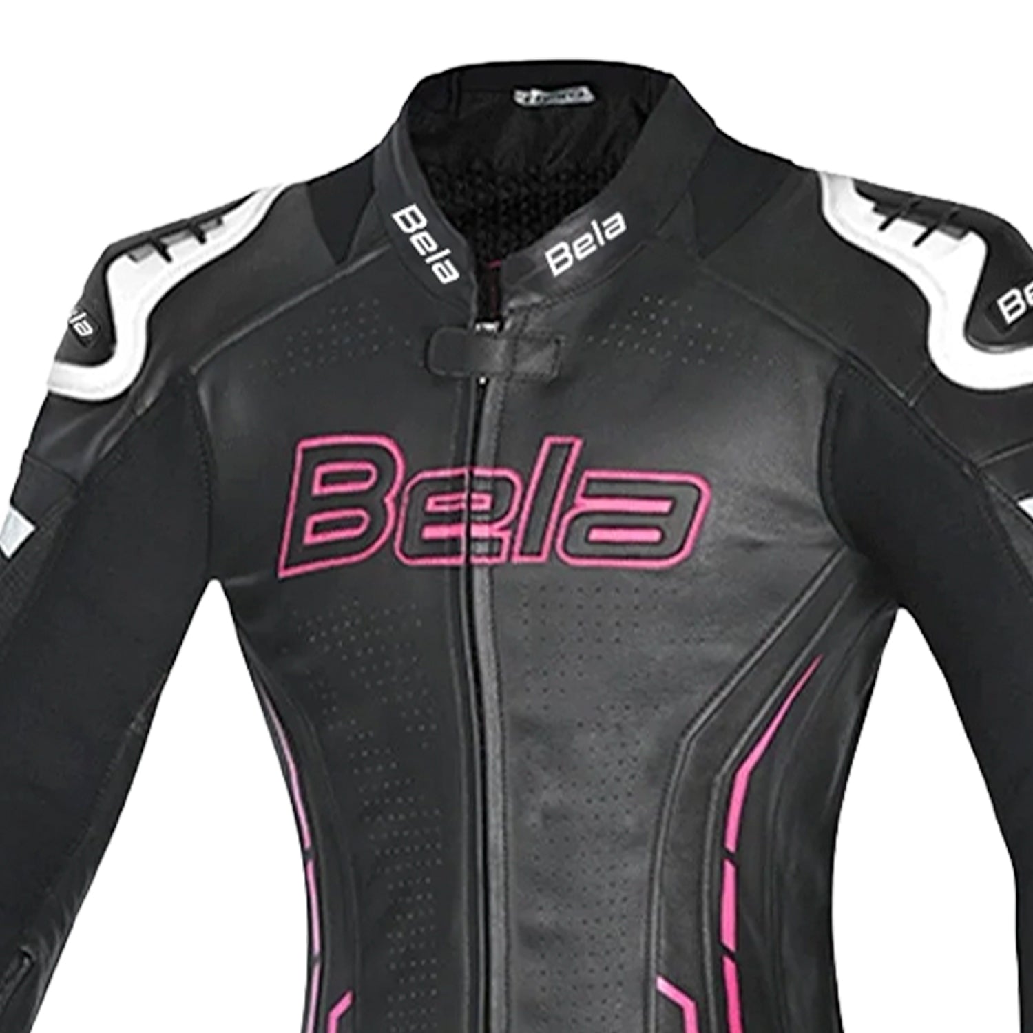 BELA Rocket Lady Mix Kangaroo 1-PC Motorcycle racing Suits White/Black/Pink