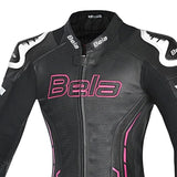 BELA Rocket Lady Mix Kangaroo 1-PC Motorcycle racing Suits White/Black/Pink