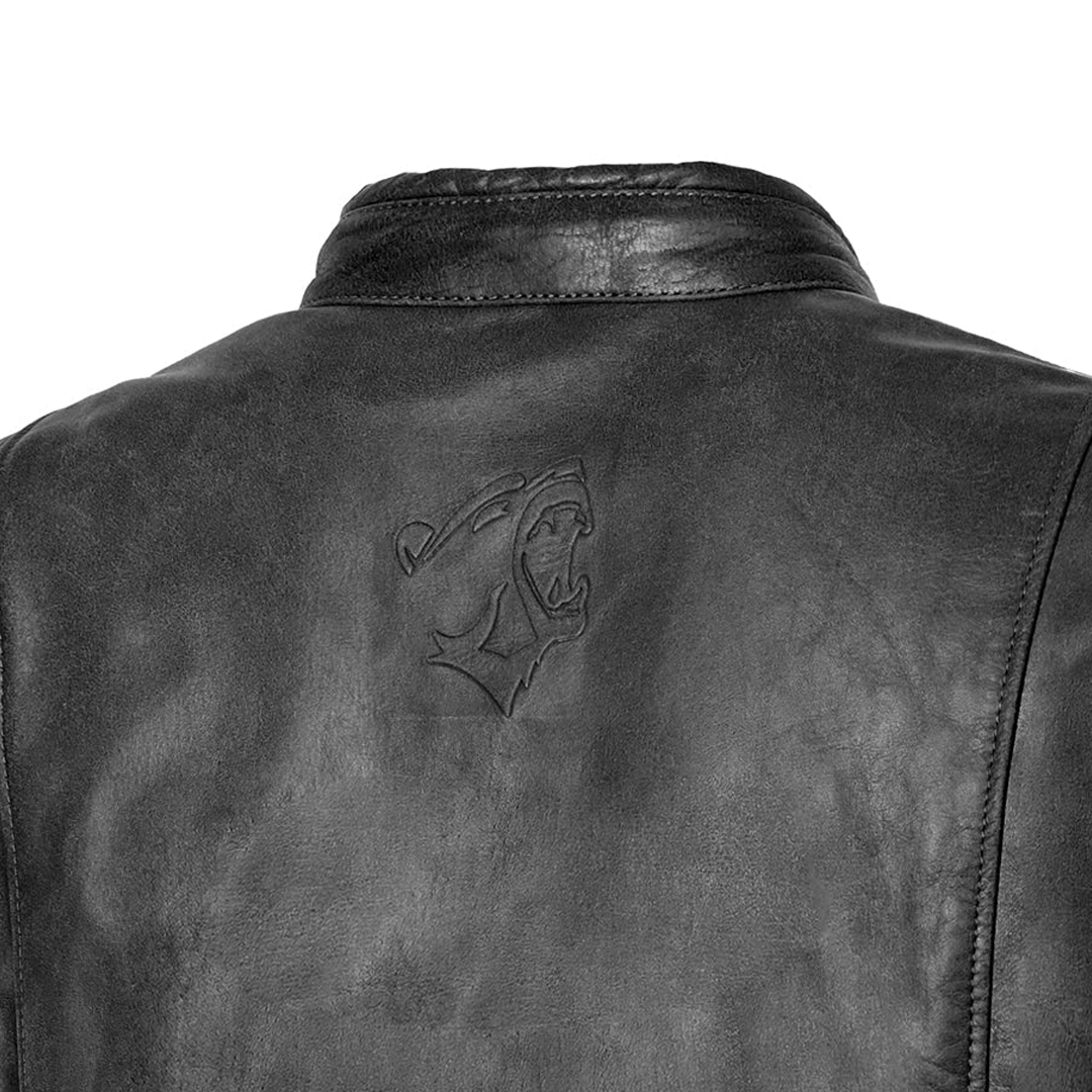 BELA Royal Rider Leather Motorcycle Riding Jacket Black