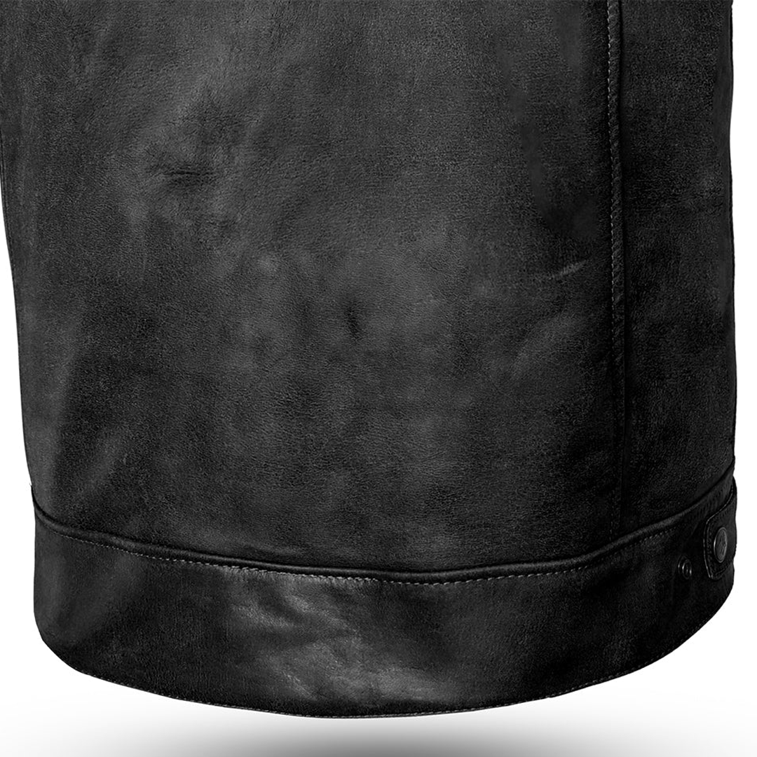BELA Royal Rider Leather Motorcycle Riding Jacket Black