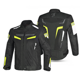 Bela Sprinter Men Motorcycle Textile Jacket Black/Yellow Fluro