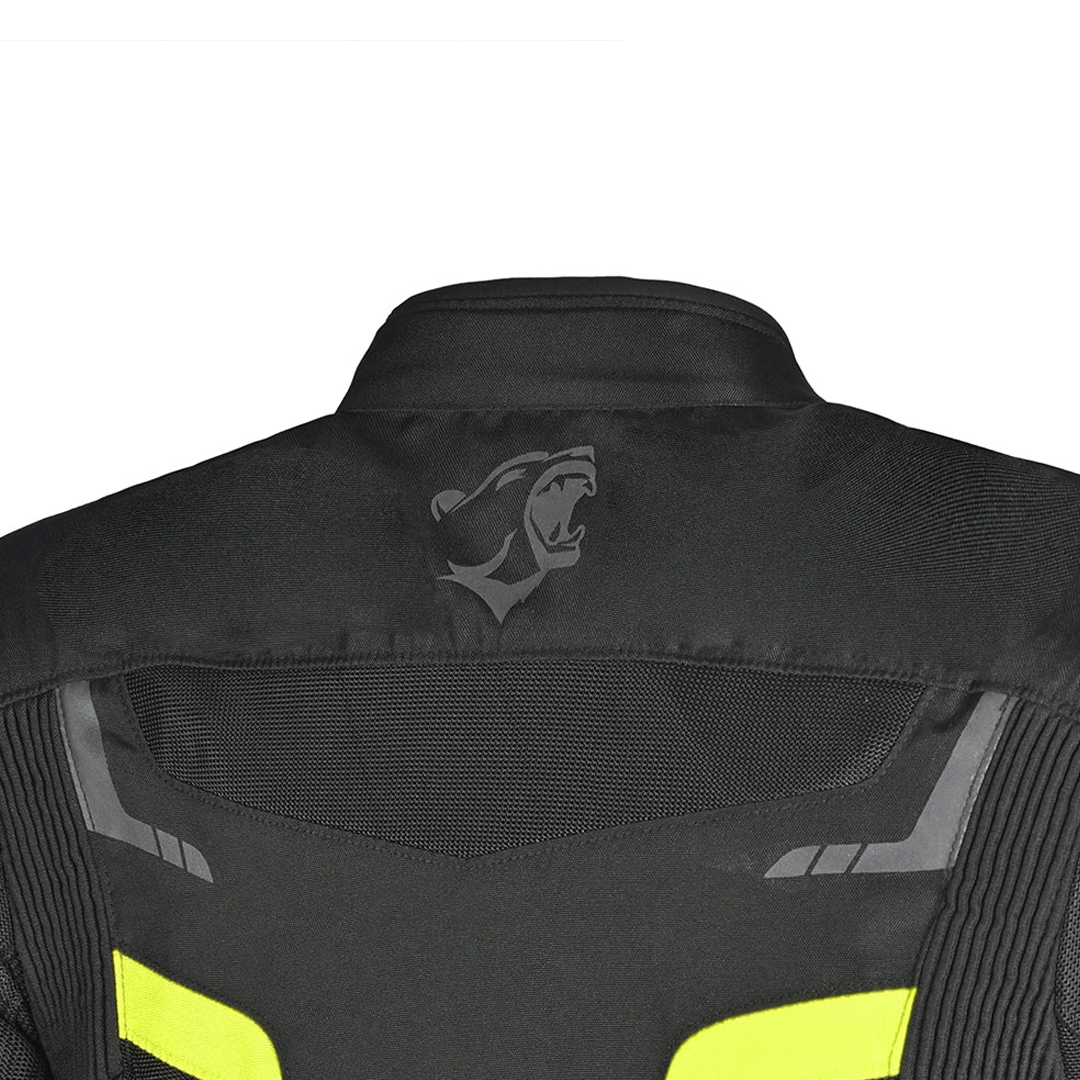 Bela Sprinter Men Motorcycle Textile Jacket Black/Yellow Fluro