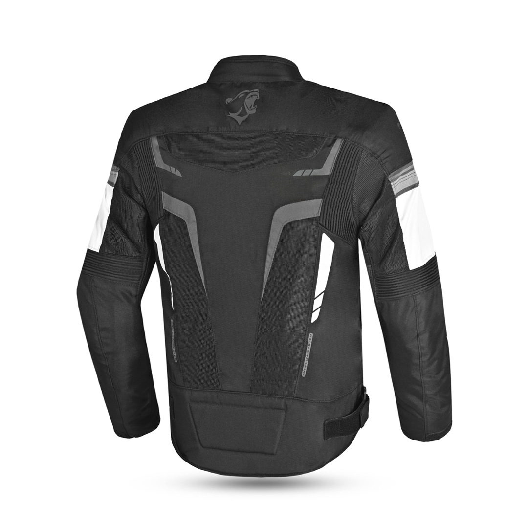 BELA Sprinter Textile Motorbike Jacket Black/White/Grey