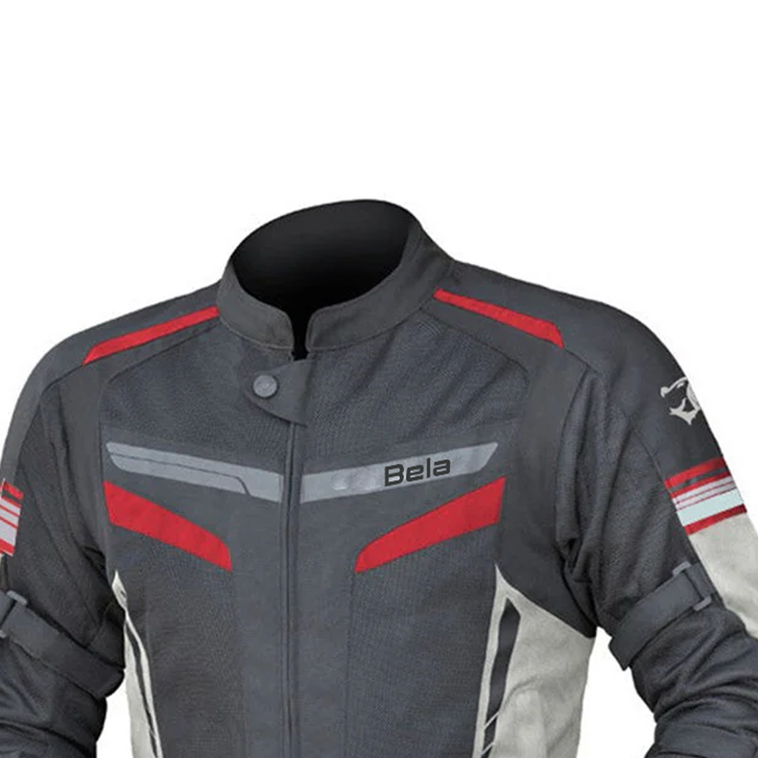 BELA Sprinter Motorbike Textile Jacket Black/Ice/Red