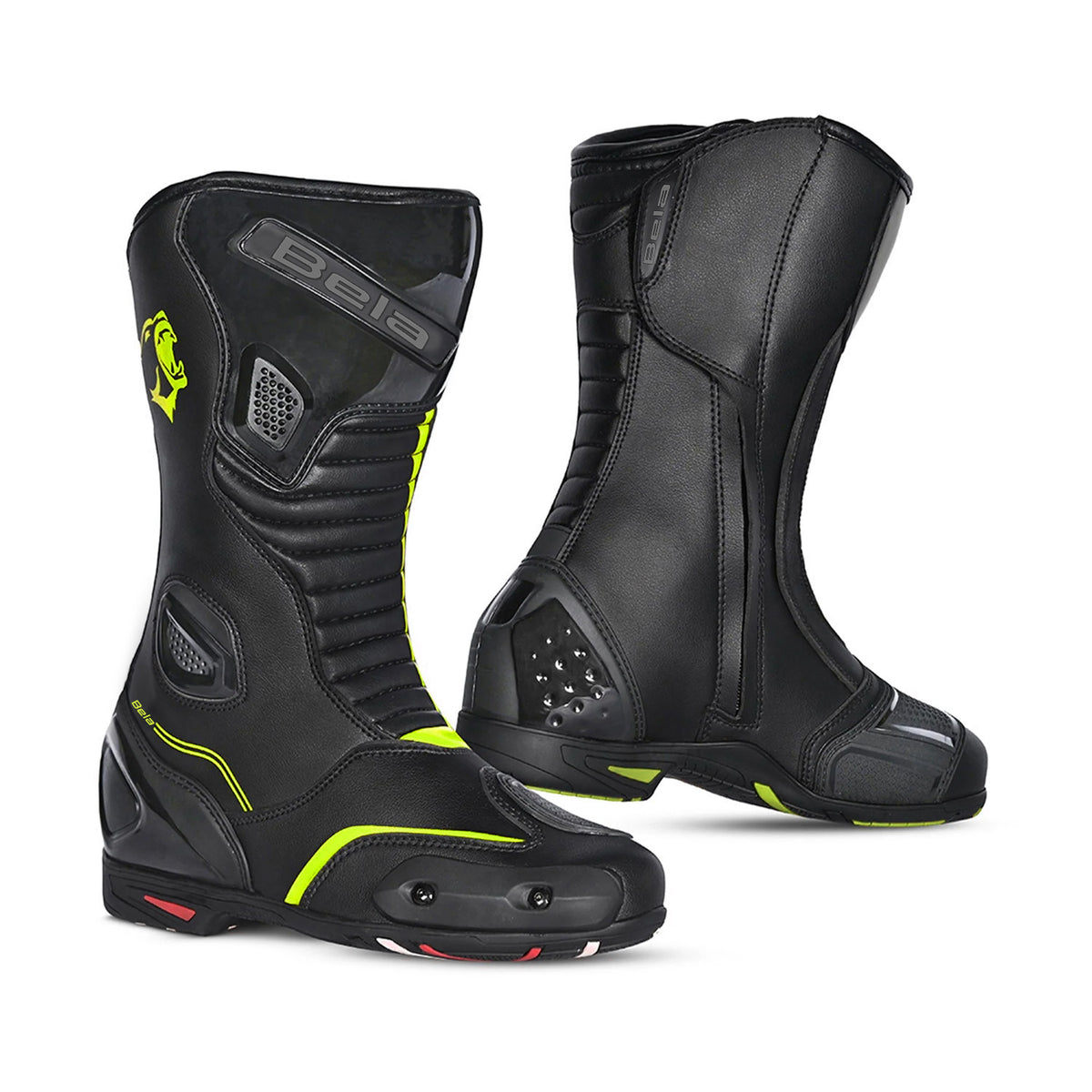 BELA Strip Lady Racing Boots Black/Fluorescent Yellow