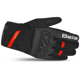 BELA Tracker Motorbike Gloves Black Red