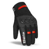 BELA Tracker Motorbike Gloves Black Red