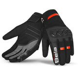 BELA Tracker Motorbike Gloves Black Red