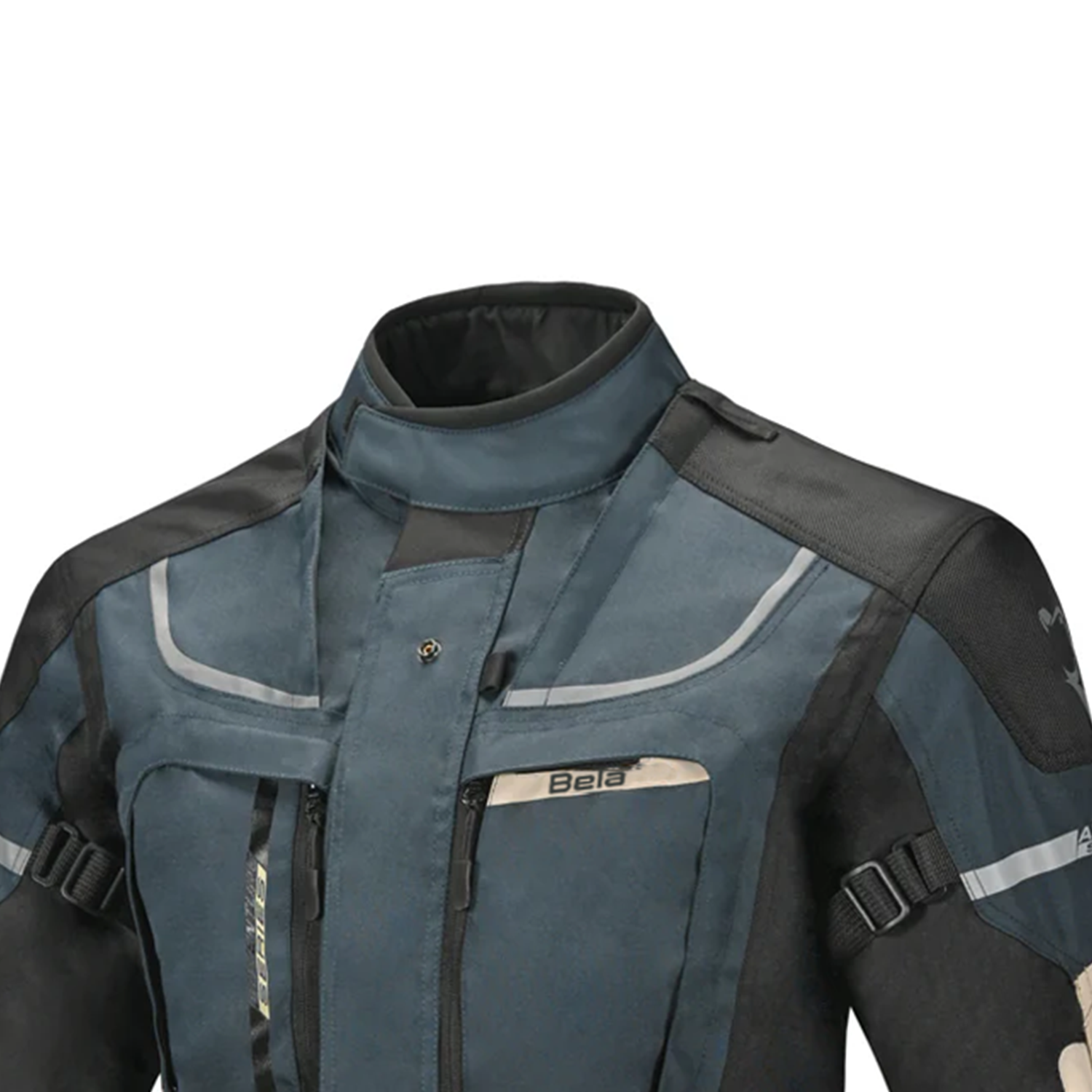 Bela Transformer Men Textile Touring Motorcycle Jacket Navy Sand