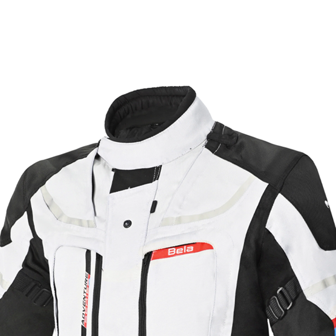 Bela Transformer Motorcycle Touring Water-Resistant Jacket Ice Black Blue