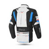 Bela Transformer Motorcycle Touring Water-Resistant Jacket Ice Black Blue