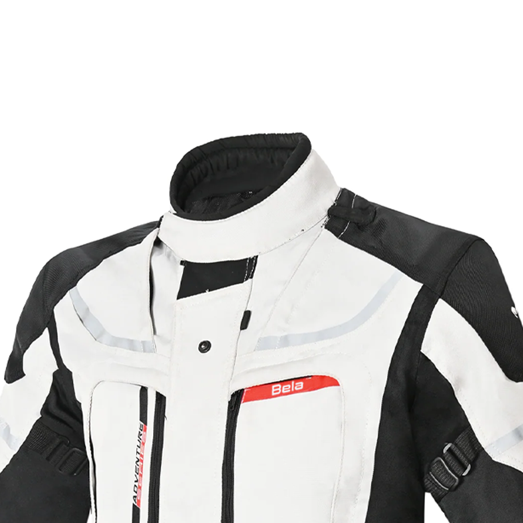 Bela Transformer Motorcycle Touring Jacket Ice Black Red