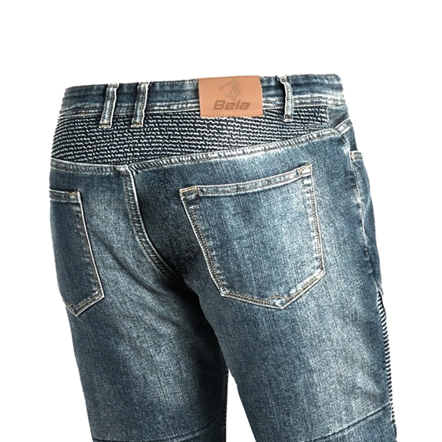 BELA URBAN LADY MOTORCYCLE JEANS KHAKI BLUE TINT