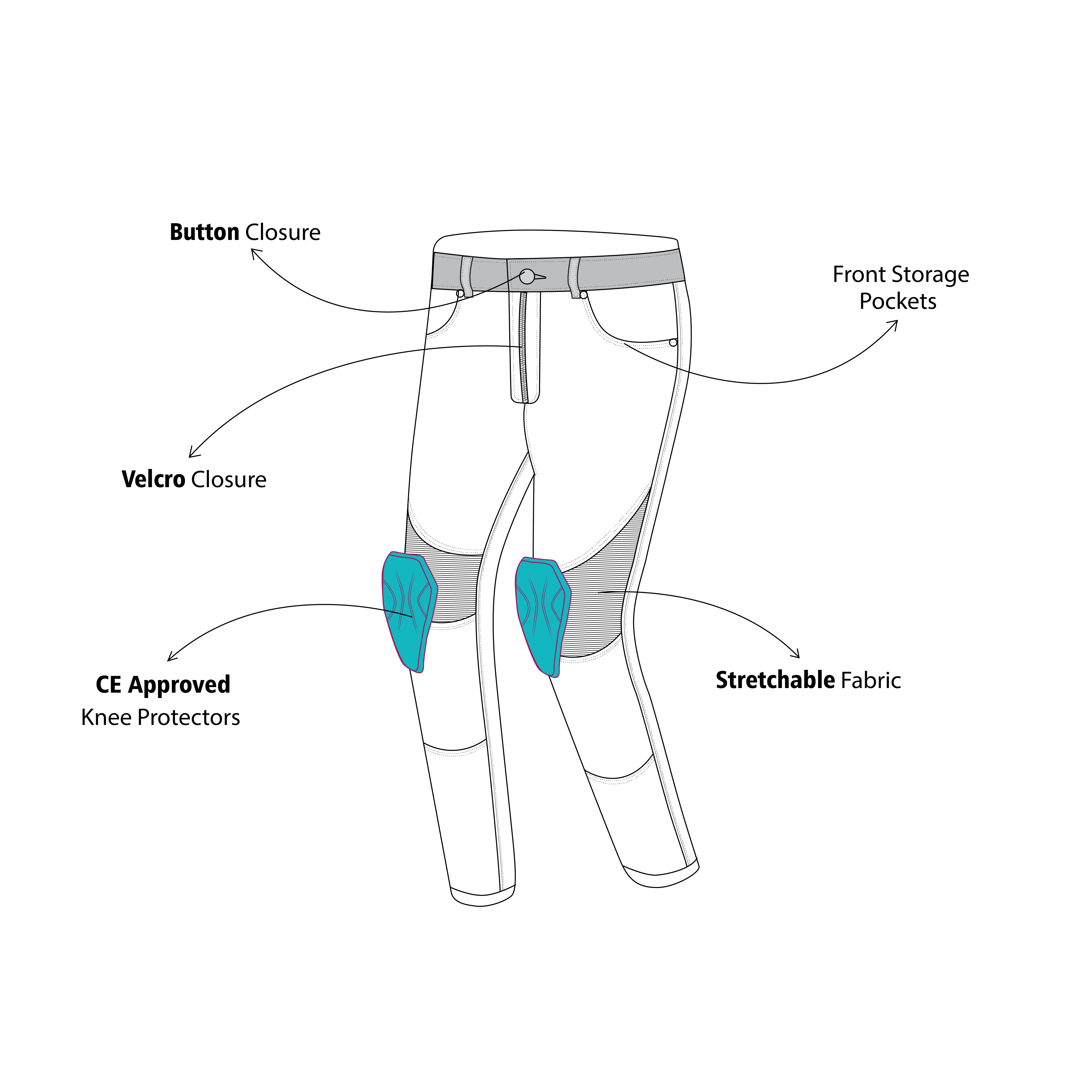 BELA ROSEKIN LADY MOTORCYCLE JEANS 30L BLACK