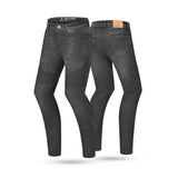 BELA URBAN LADY MOTORCYCLE DENIM JEANS BLACK SPRAY