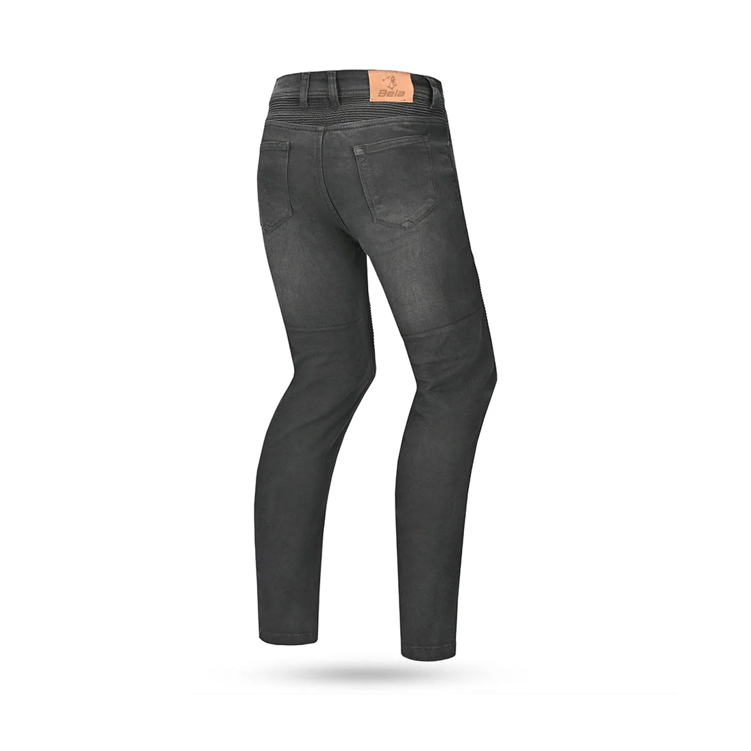 BELA URBAN LADY MOTORCYCLE DENIM JEANS BLACK SPRAY