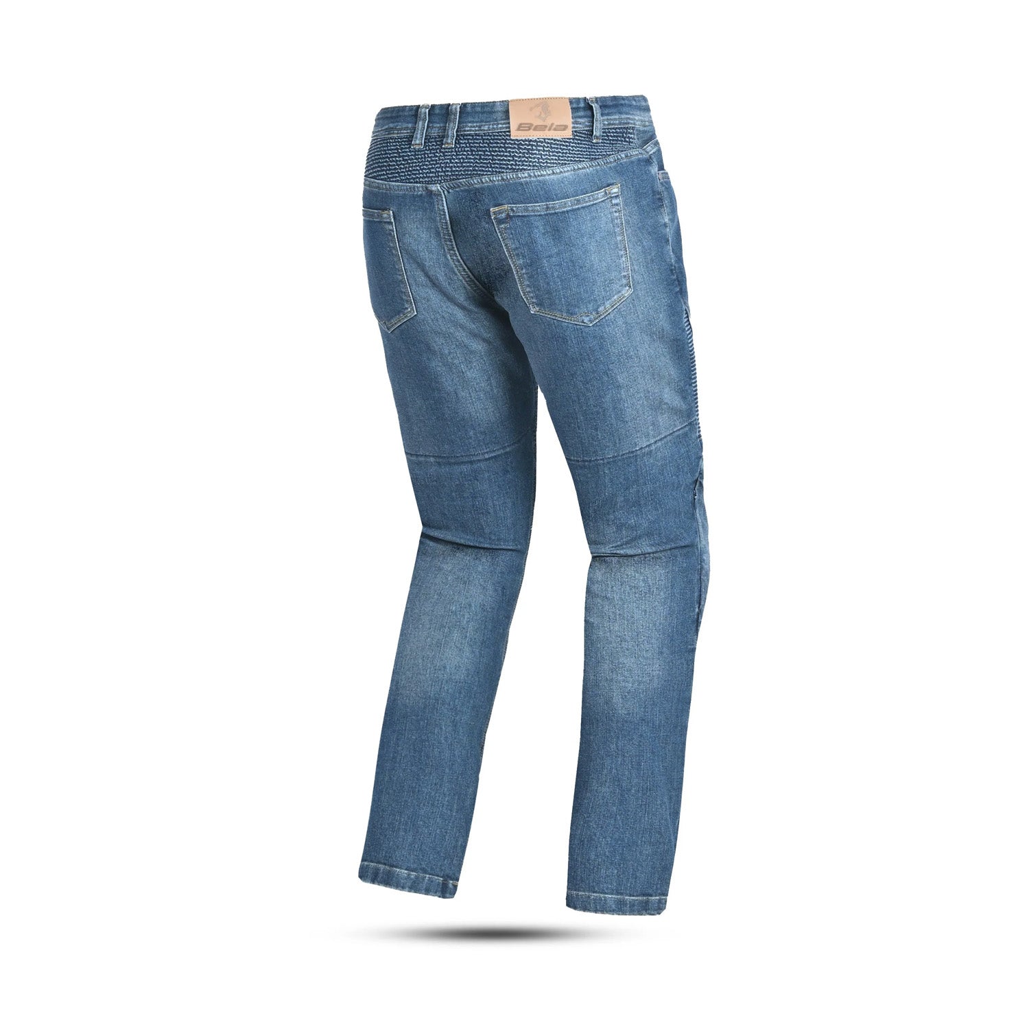 BELA URBAN LADY MOTORCYCLE DENIM JEANS BLUE SPRAY